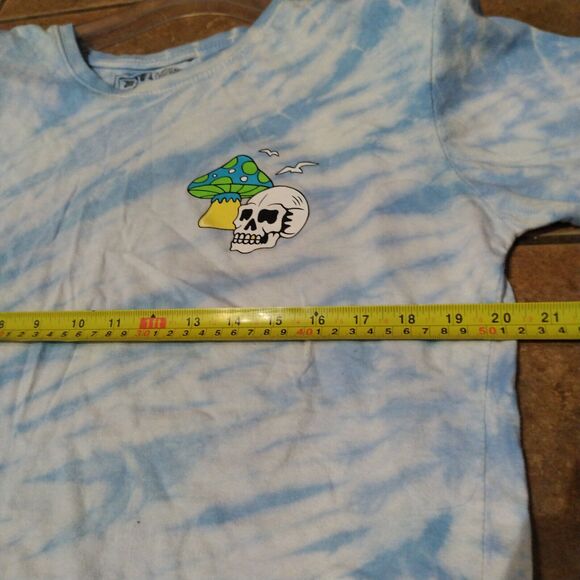 Dikotomy DK T-shirt Men's L Large LG Tie-Dye Blue Short Sleeve Skull Myshroom - Picture 8 of 8